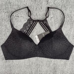 Deyllo Black Lace Racerback Bra 32C